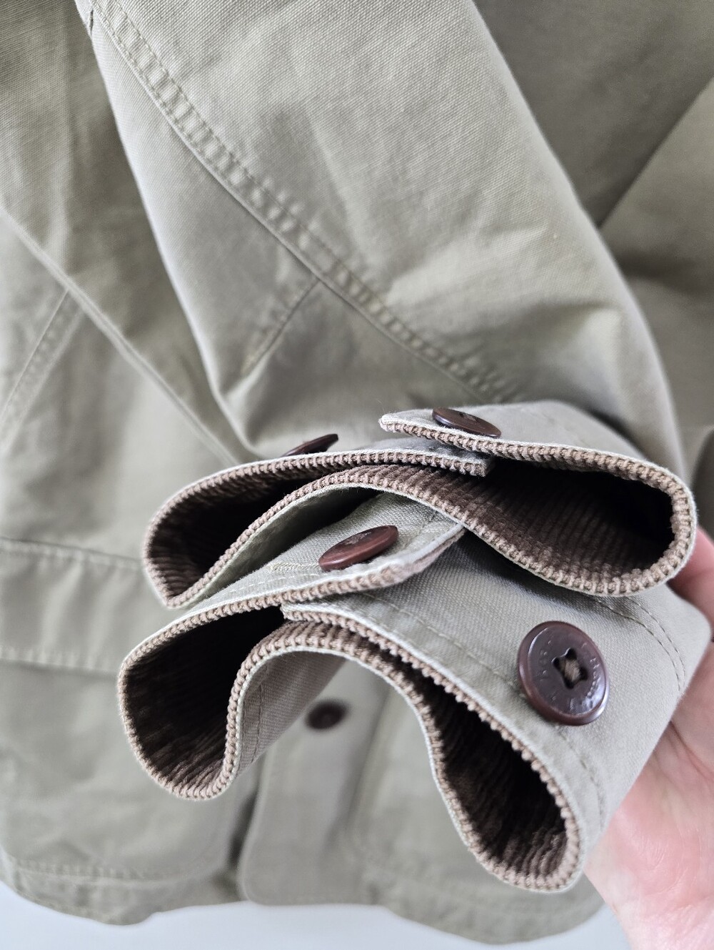LL Bean Barn Jacket Corduroy Trim Vintage VTG 90s Y2k Chore Coat Button Front M - Picture 7 of 15